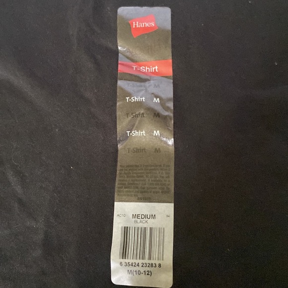 NWT Hanes 50/50 Heavyweight Black T-shirt - Picture 2 of 3